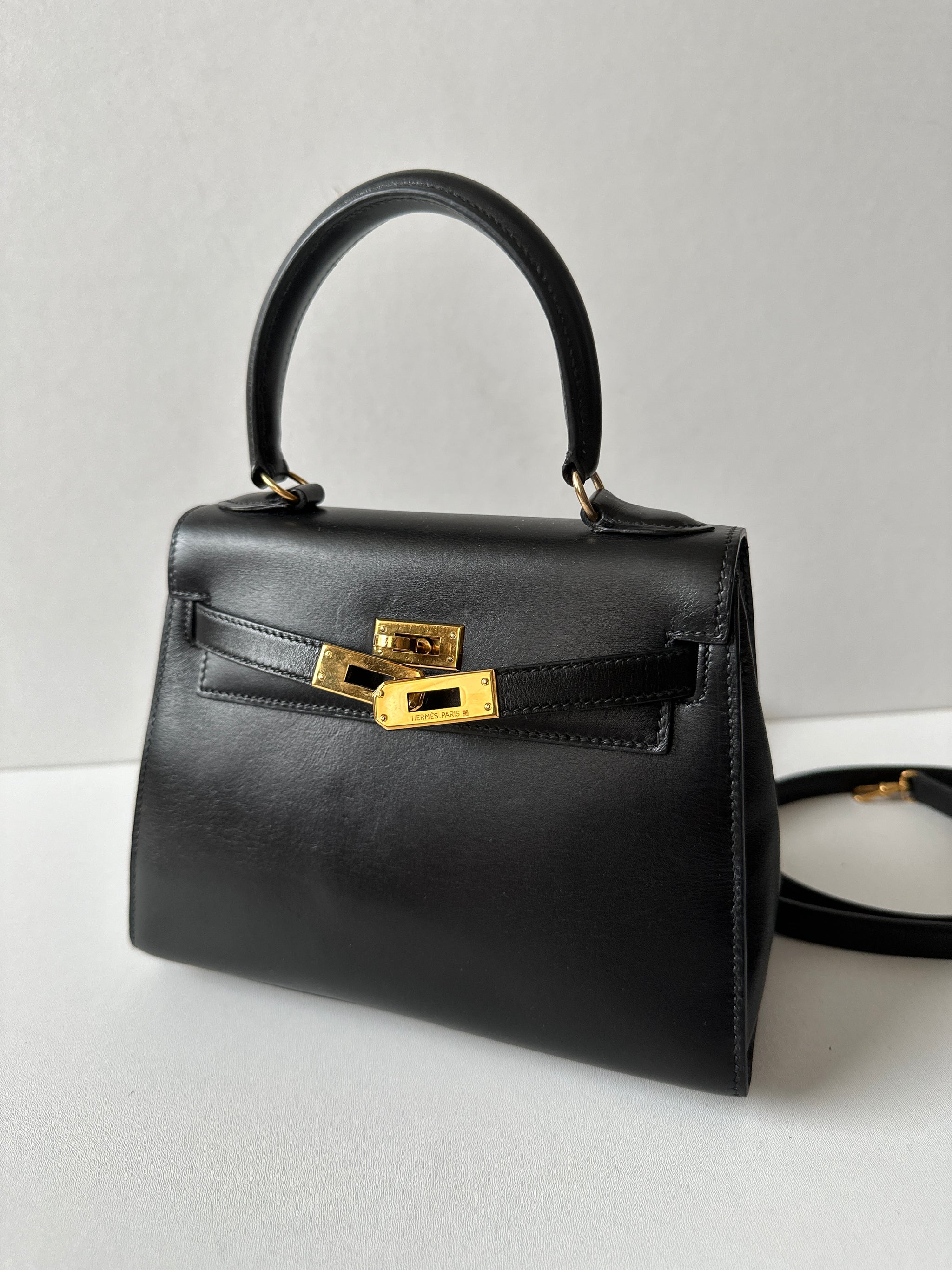 Borsa Hermès Mini Kelly 20 in Pelle Box Nera del 1969 – MM Luxury Shop