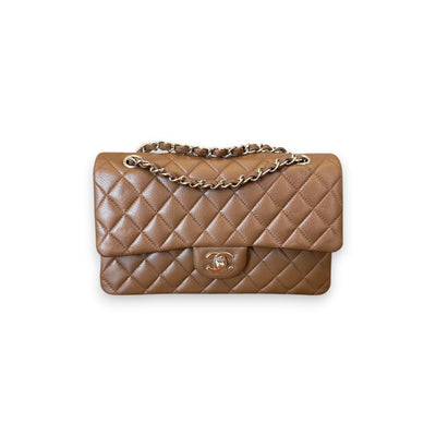 Chanel Timeless Media Caviar Marrone originale usata